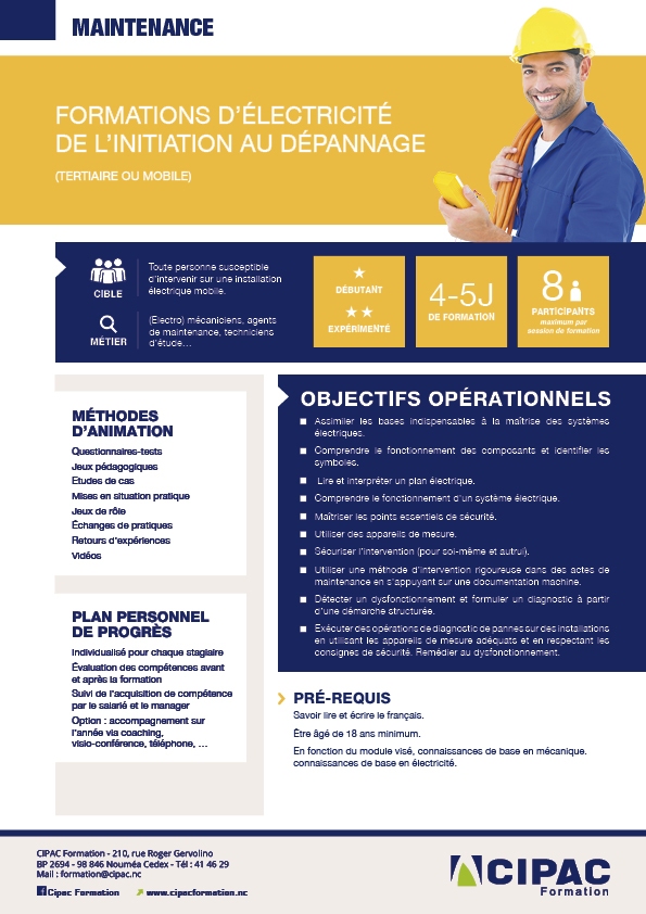 Fiche de formation CIPAC Formation